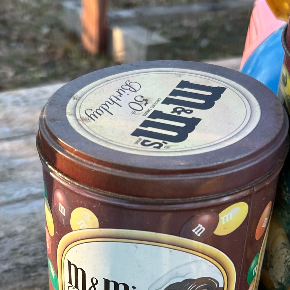 M&M's Chocolate Candy Tin - Brown